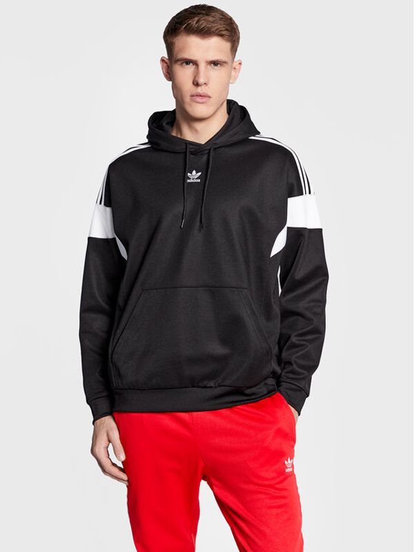 adidas adidas Суитшърт Adicolor Classics Cut Line Hoodie HS2065 Черен Loose Fit
