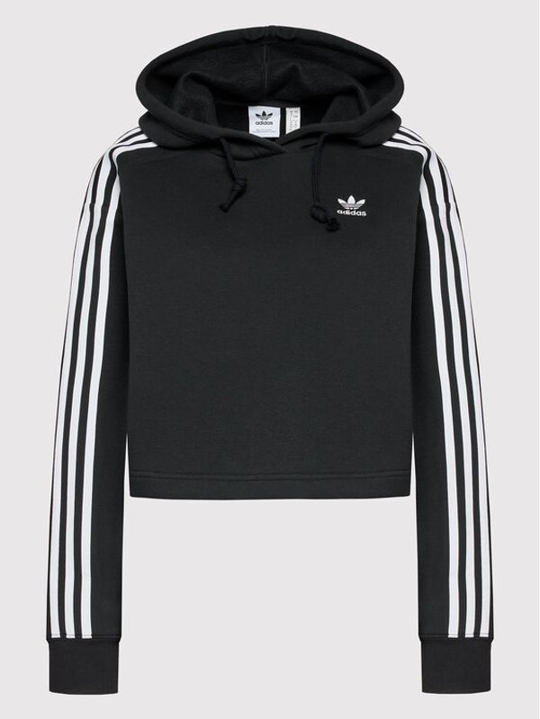 adidas adidas Суитшърт adicolor Classics HC2016 Черен Cropped Fit