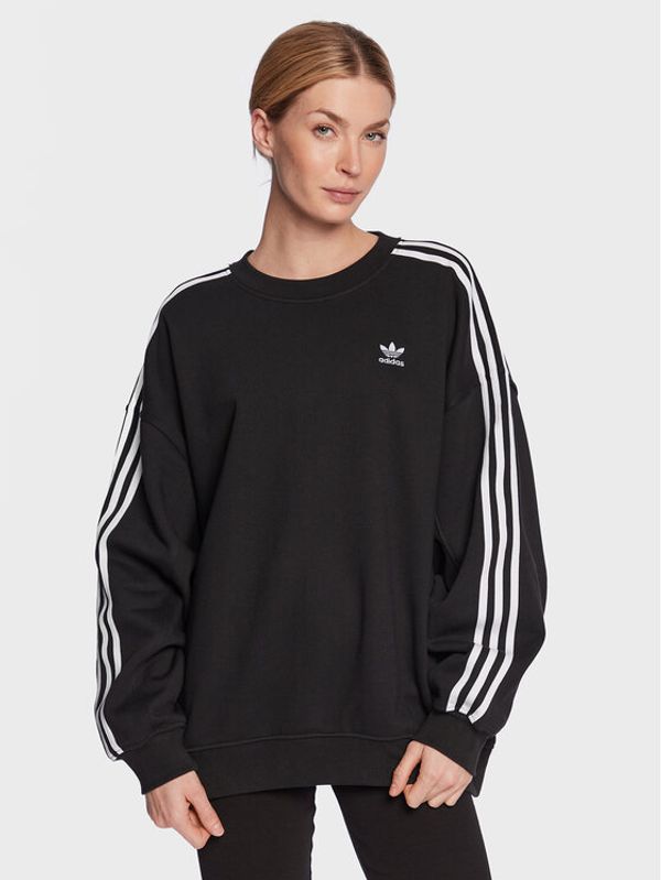 adidas adidas Суитшърт Adicolor Classics Oversized Sweatshirt IB7444 Черен Relaxed Fit