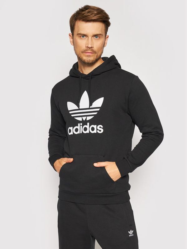 adidas adidas Суитшърт adicolor Classics Trefoil Черен Regular Fit