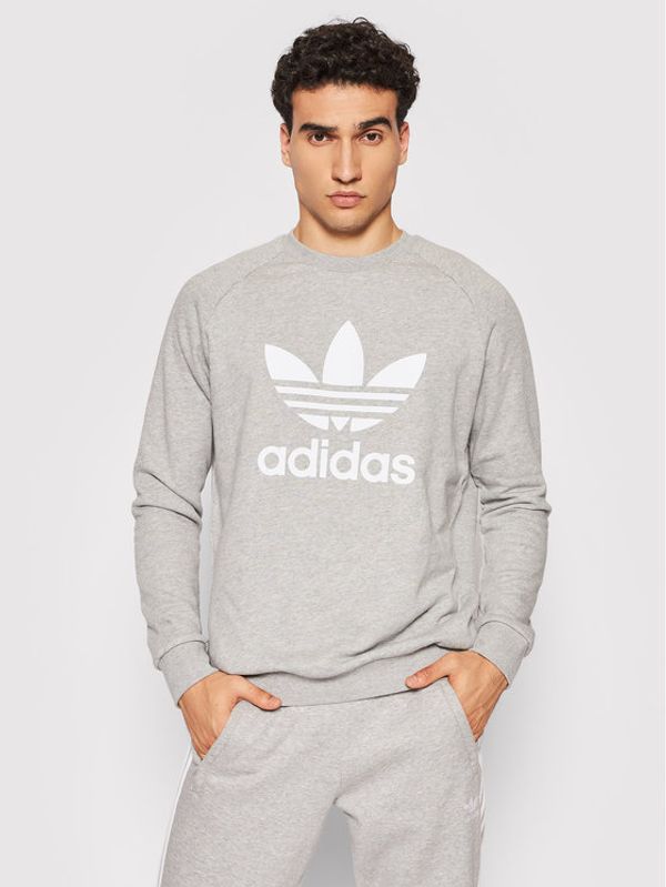adidas adidas Суитшърт adicolor Classics Trefoil Crewneck H06650 Сив Regular Fit
