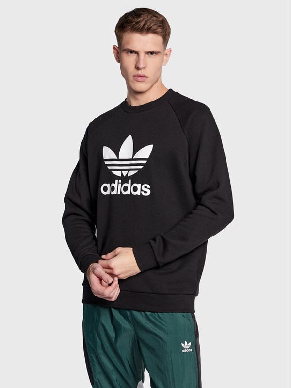 adidas adidas Суитшърт Adicolor Classics Trefoil Crewneck Sweatshirt IA4854 Черен Regular Fit