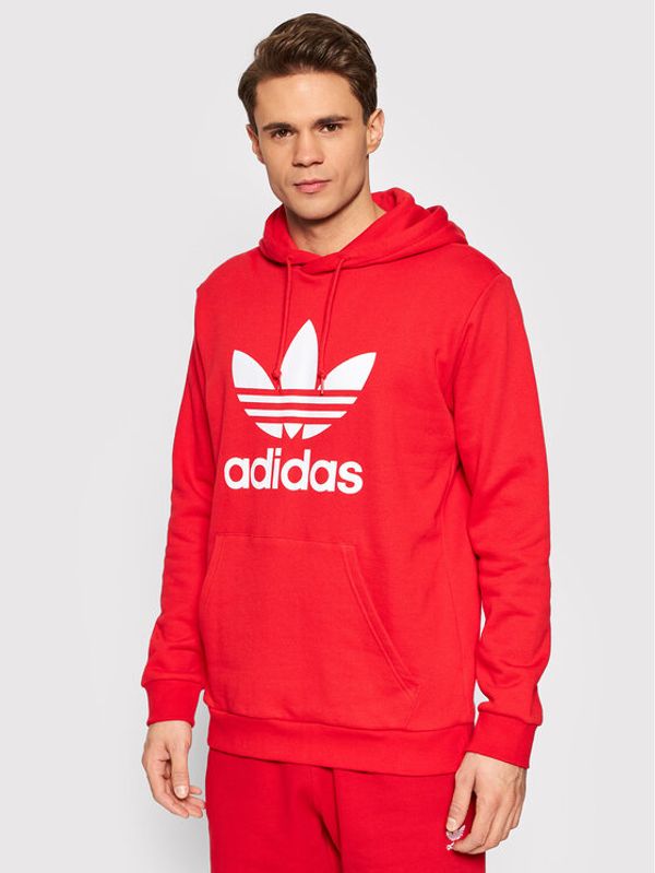 adidas adidas Суитшърт adicolor Classics Trefoil HE9500 Червен Standard Fit