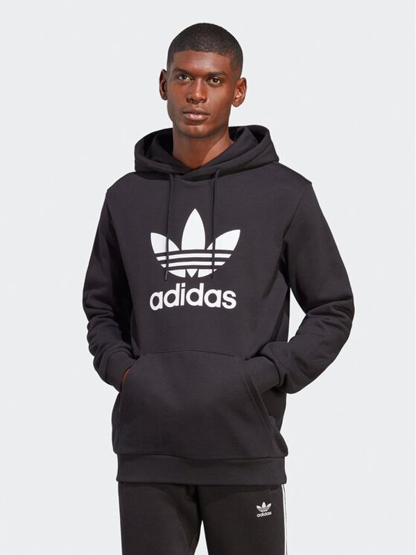 adidas adidas Суитшърт Adicolor Classics Trefoil Hoodie IA4883 Черен Regular Fit