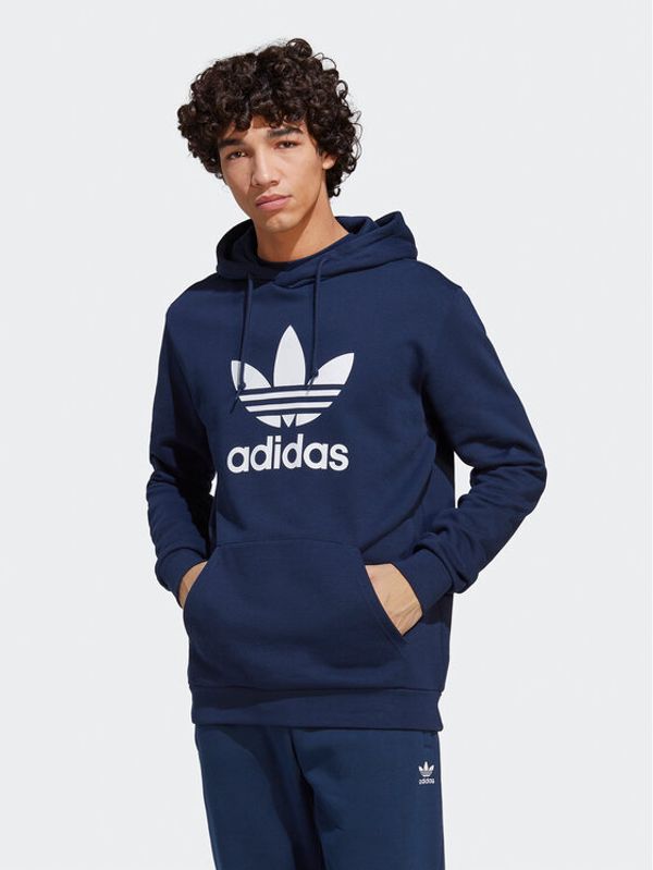 adidas adidas Суитшърт Adicolor Classics Trefoil Hoodie IA4886 Син Regular Fit