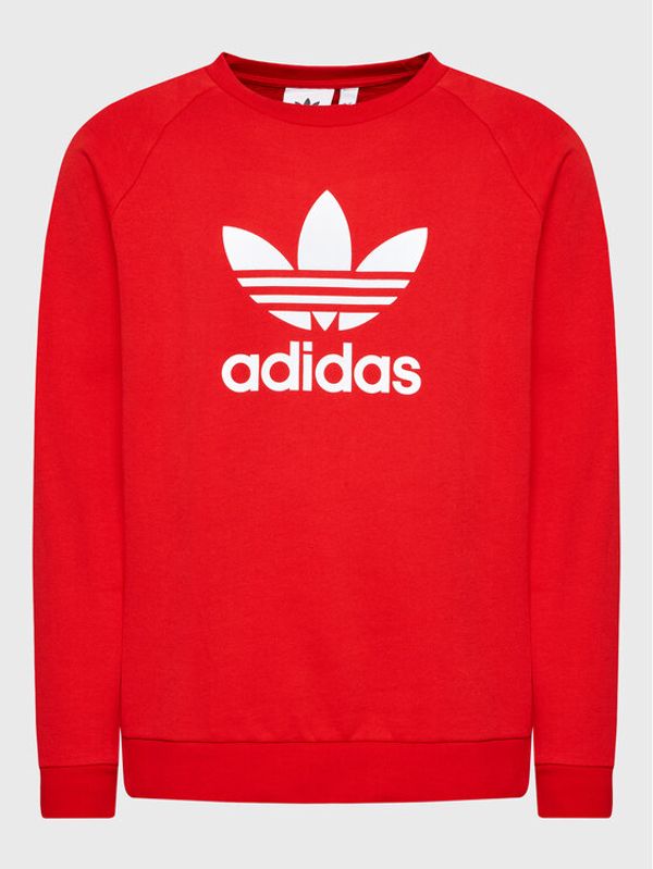 adidas adidas Суитшърт adicolor Classics Trefoil IA4855 Червен Regular Fit