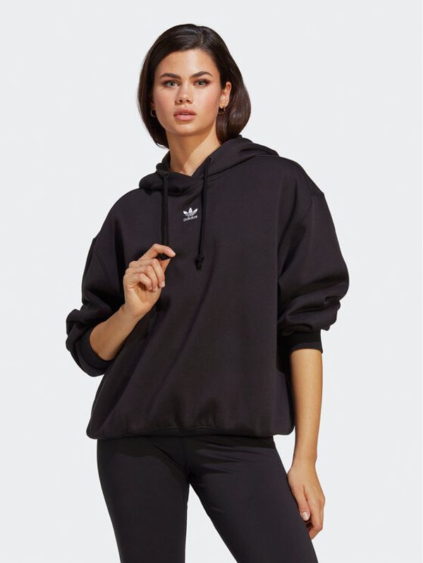 adidas adidas Суитшърт Adicolor Essentials Boyfriend Hoodie IC8342 Черен Loose Fit