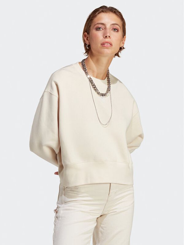 adidas adidas Суитшърт adicolor Essentials IA6502 Екрю Relaxed Fit