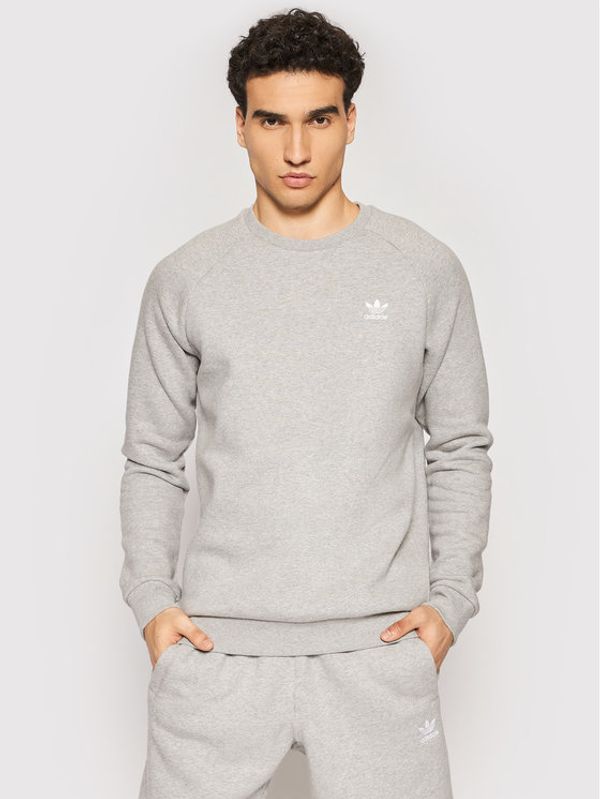 adidas adidas Суитшърт adicolor Essentials Trefoil Crewneck H34642 Сив Regular Fit