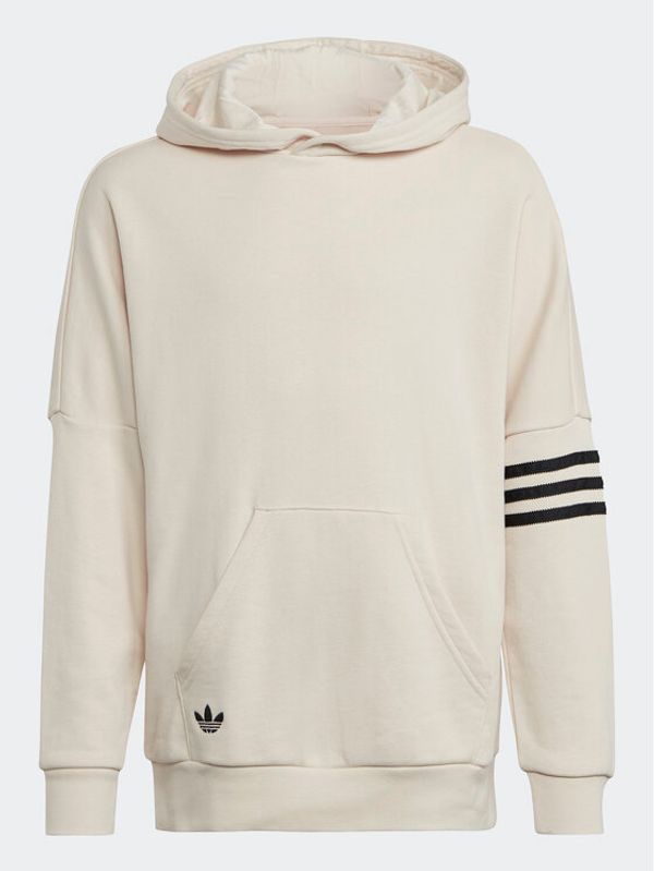 adidas adidas Суитшърт Adicolor Hoodie IC6148 Бежов Loose Fit