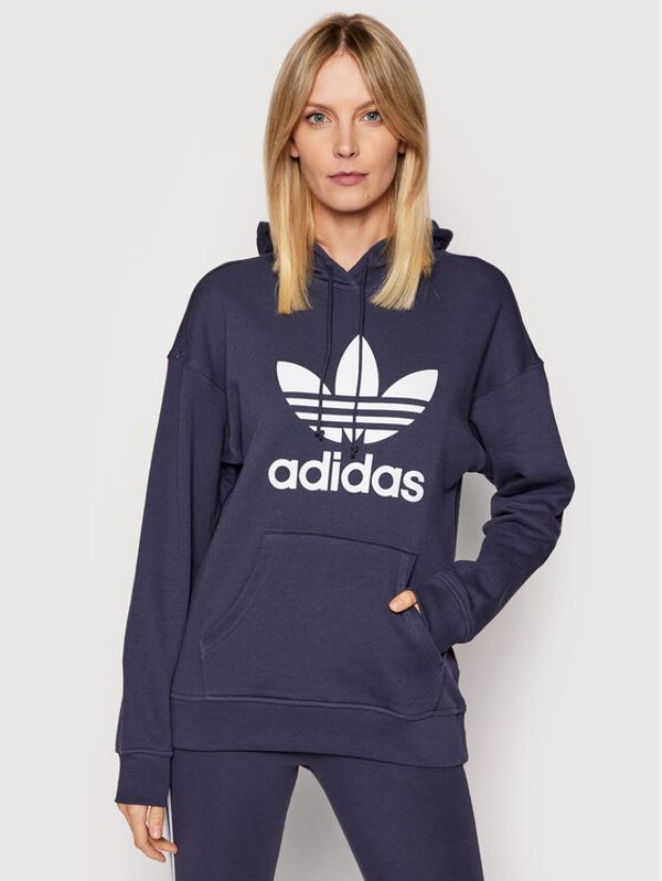 adidas adidas Суитшърт adicolor Trefoil HE6951 Тъмносин Regular Fit