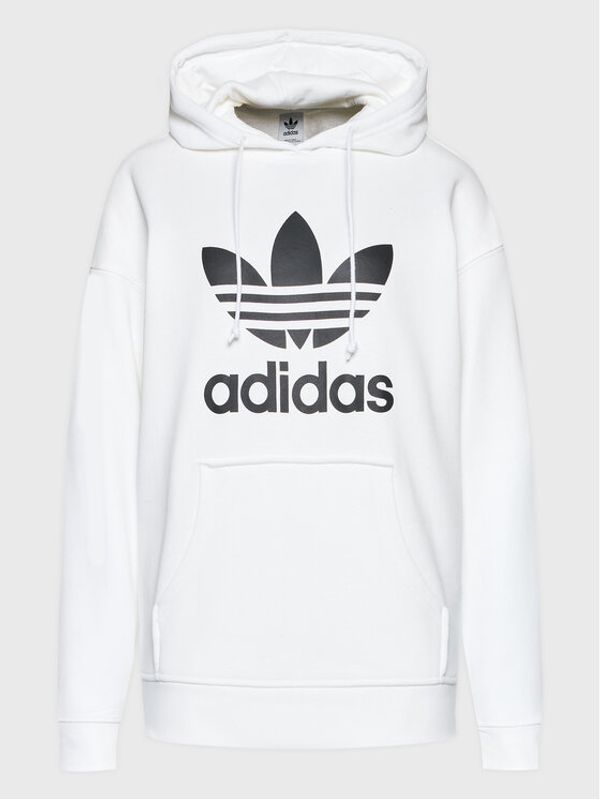 adidas adidas Суитшърт adicolor Trefoil HN8329 Бял Regular Fit