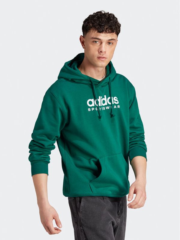 adidas adidas Суитшърт ALL SZN Fleece Graphic IJ9426 Зелен Loose Fit