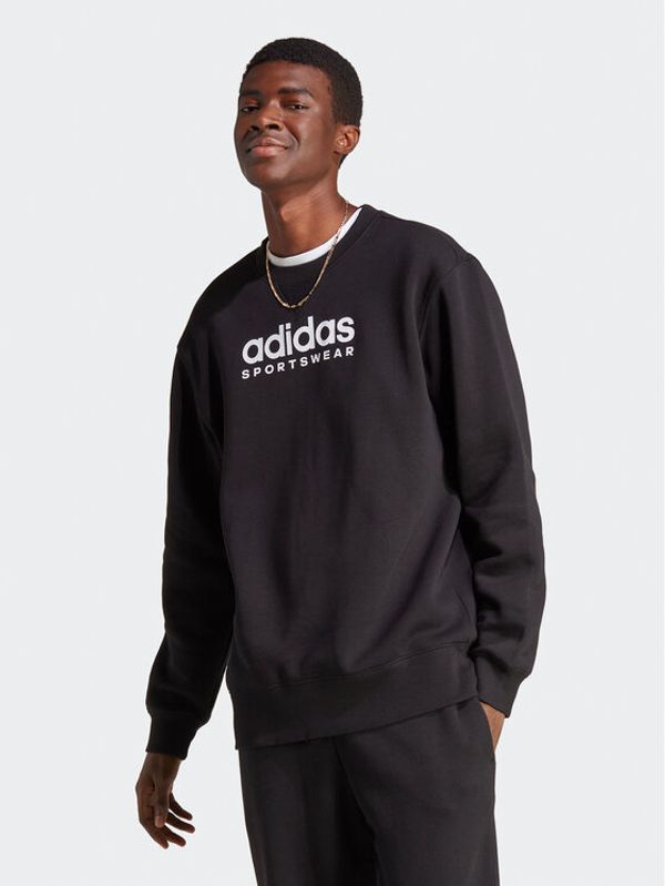 adidas adidas Суитшърт All SZN Fleece Graphic Sweatshirt IC9824 Черен Loose Fit