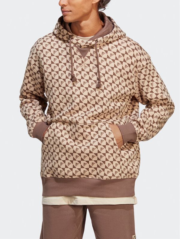 adidas adidas Суитшърт ALL SZN x Logomania Hoodie IM1283 Бежов Loose Fit