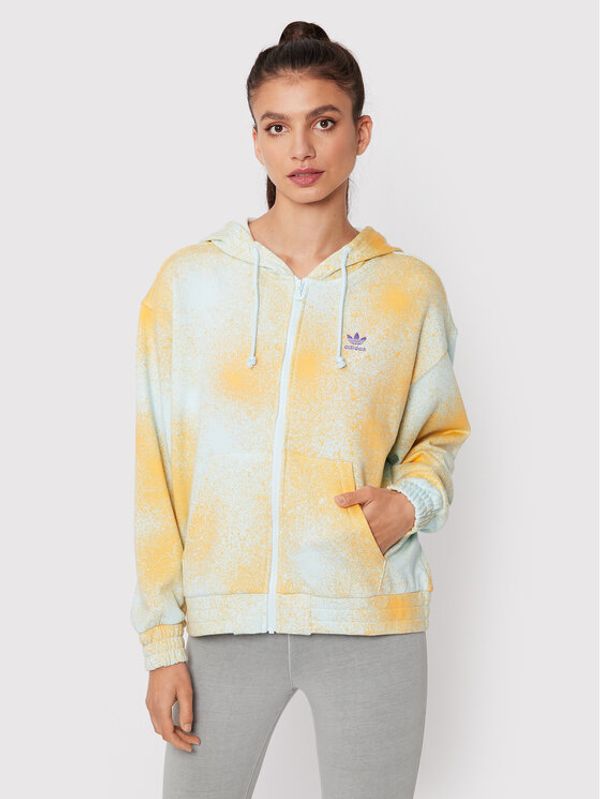 adidas adidas Суитшърт Allover Print HL6612 Жълт Relaxed Fit