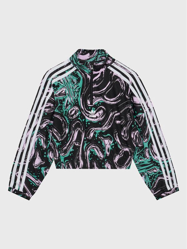 adidas adidas Суитшърт allover Print HL9432 Черен Loose Fit