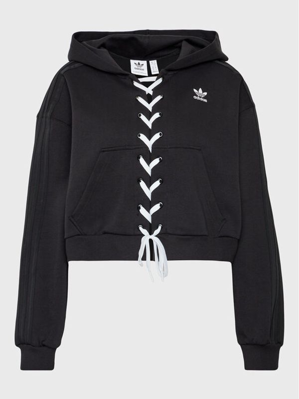 adidas adidas Суитшърт Always Original Laced HK5057 Черен Relaxed Fit