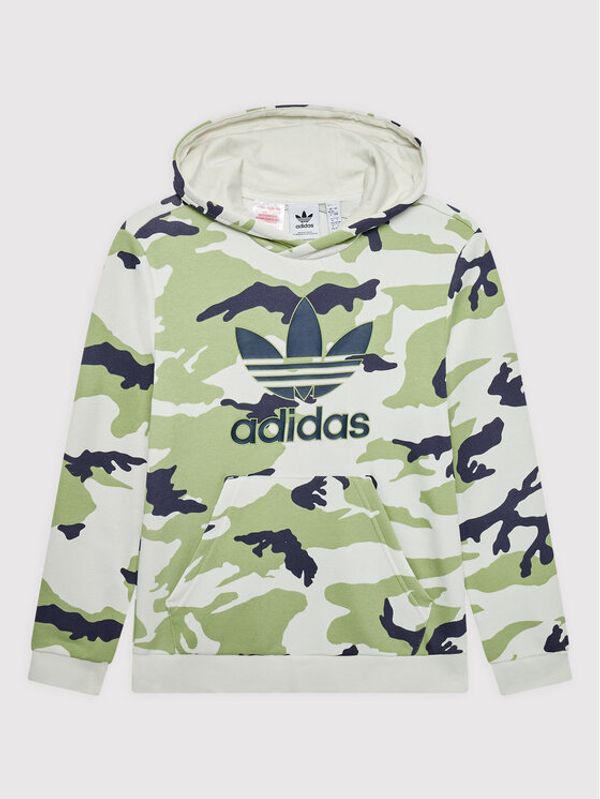 adidas adidas Суитшърт Camo HF7449 Зелен Regular Fit