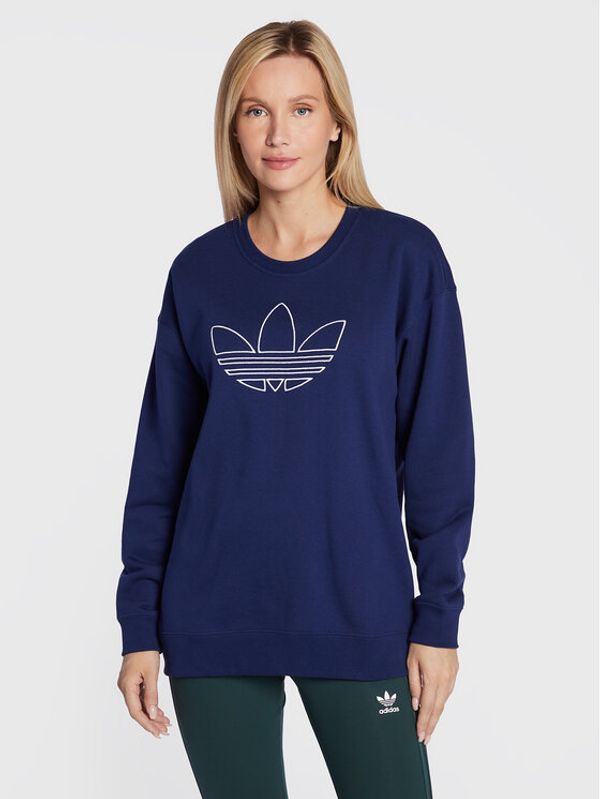 adidas adidas Суитшърт Crew HK5177 Тъмносин Oversize