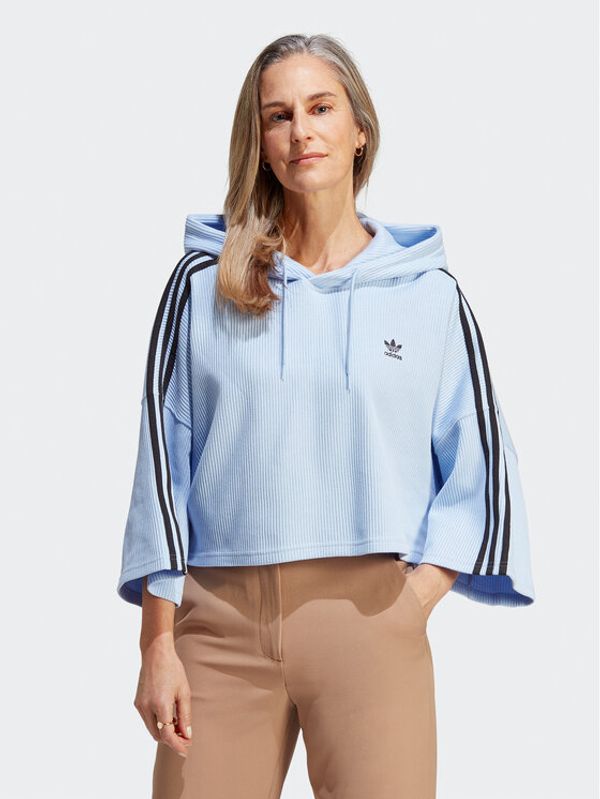 adidas adidas Суитшърт Crop Hoodie IC5460 Син