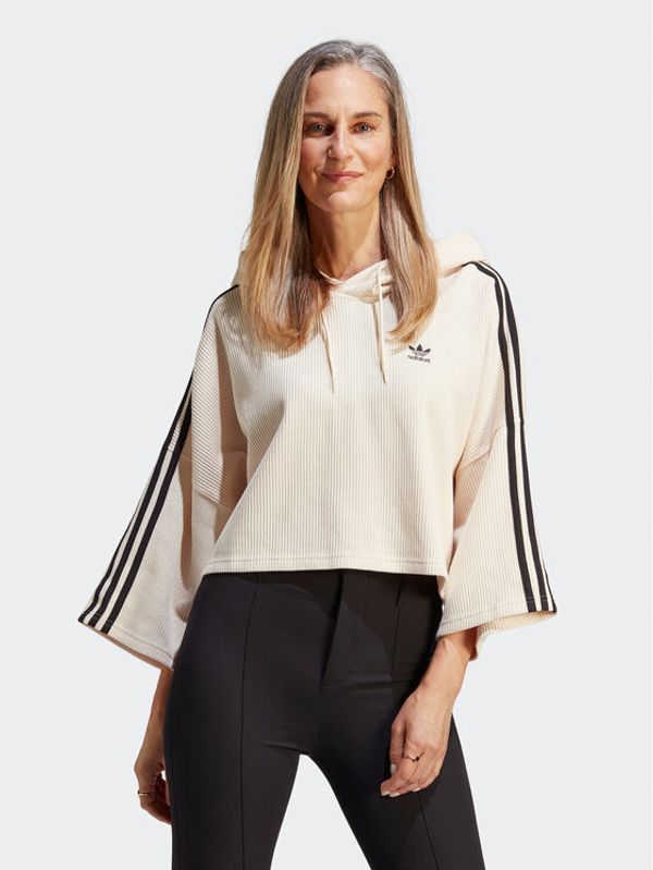 adidas adidas Суитшърт Crop Hoodie IC5461 Бежов