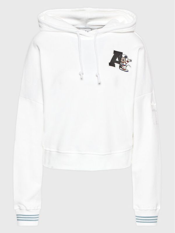 adidas adidas Суитшърт Disney HL9055 Бял Loose Fit