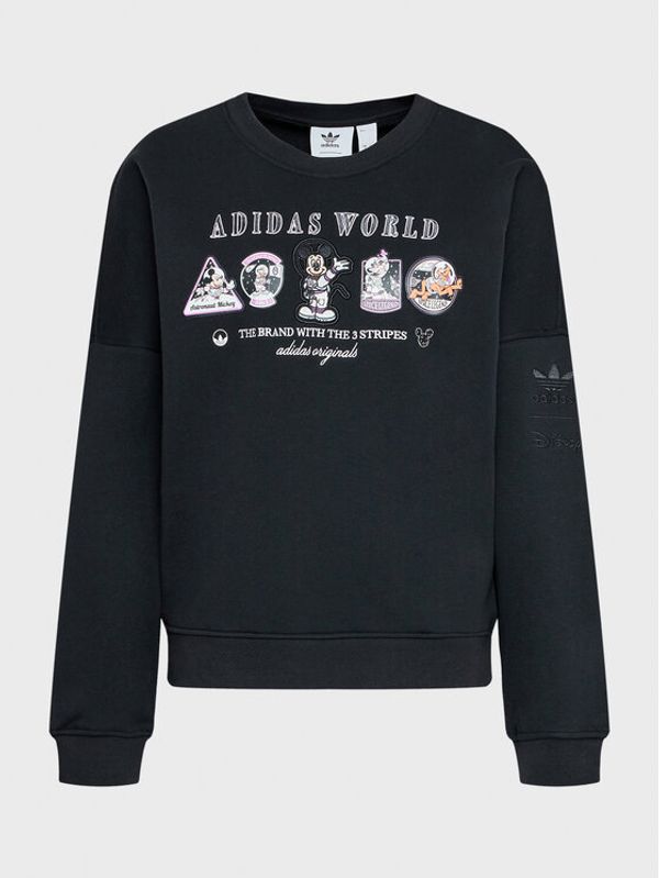 adidas adidas Суитшърт Disney HL9056 Черен Relaxed Fit