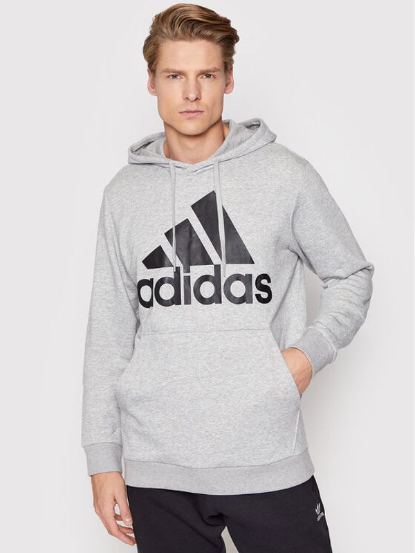 adidas adidas Суитшърт Essentials Big Logo GK9541 Сив Regular Fit