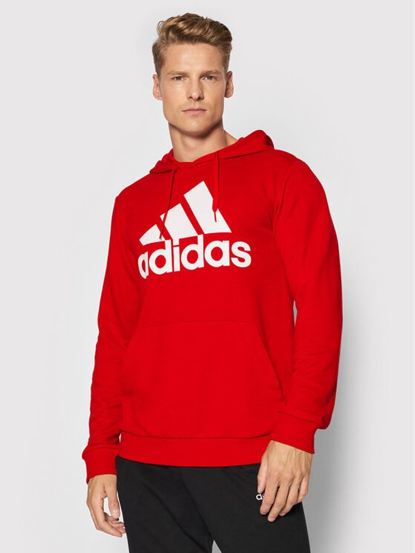 adidas adidas Суитшърт Essentials Big Logo GV0249 Червен Regular Fit