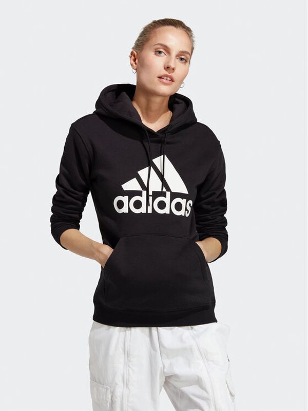 adidas adidas Суитшърт Essentials Big Logo IB8813 Черен Regular Fit