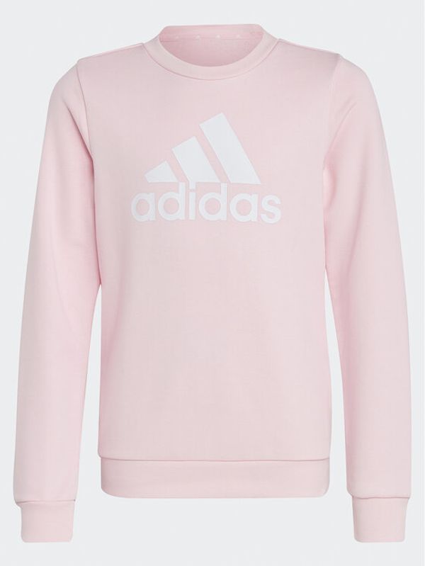 adidas adidas Суитшърт Essentials Big Logo IC6119 Розов Slim Fit