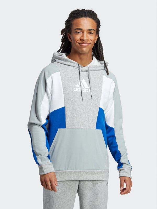 adidas adidas Суитшърт Essentials Colorblock Hoodie HY5930 Сив Regular Fit