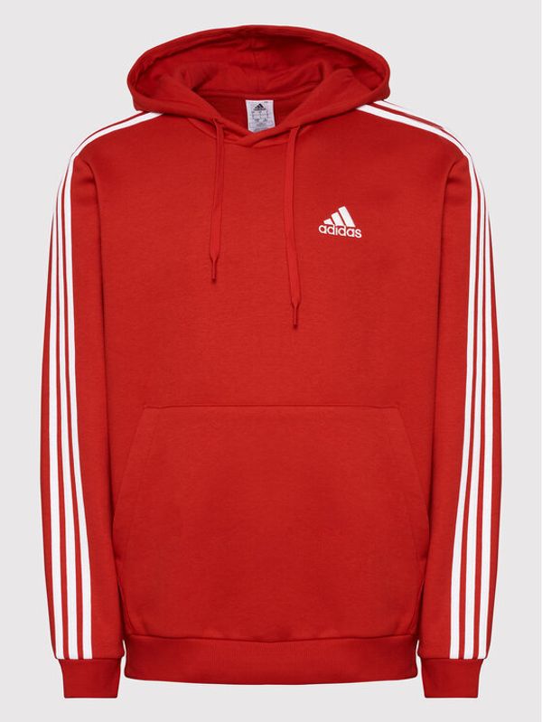 adidas adidas Суитшърт Essentials Fleece 3-Stripes GU2523 Червен Regular Fit