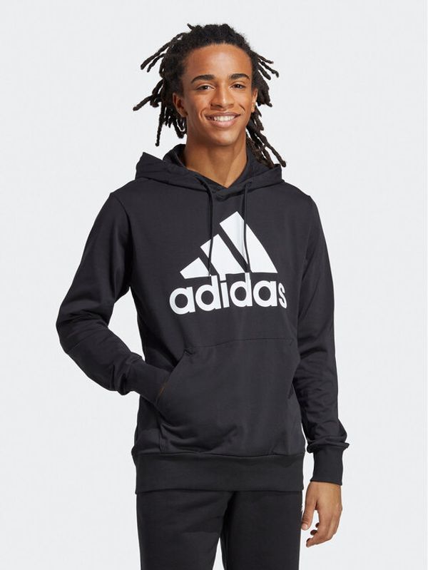 adidas adidas Суитшърт Essentials Logo Hoodie IC0440 Черен Regular Fit