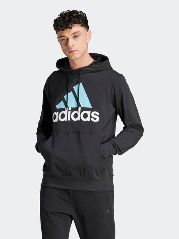 adidas adidas Суитшърт Essentials Logo Hoodie IJ8574 Черен Regular Fit