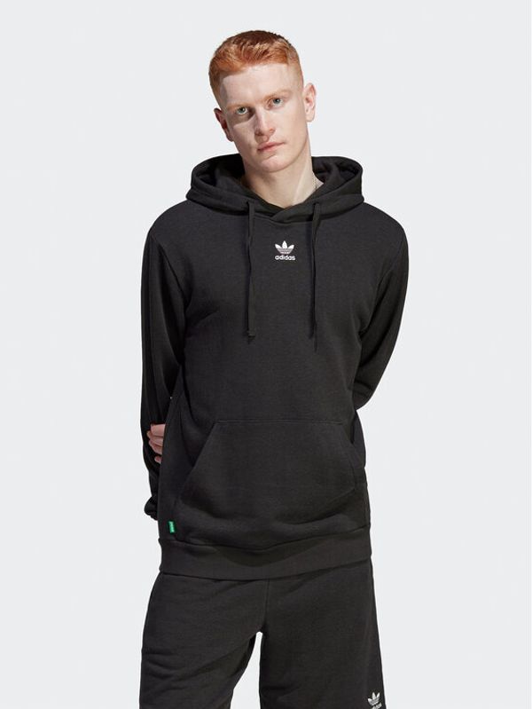 adidas adidas Суитшърт Essentials+ Made With Hemp Hoodie HR8618 Черен Regular Fit