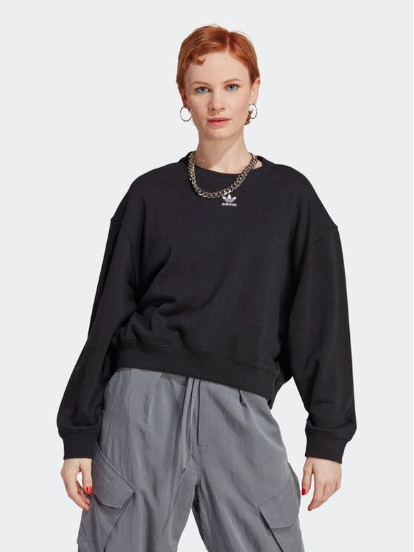 adidas adidas Суитшърт Essentials+ Made with Hemp Sweatshirt IC1824 Черен Loose Fit