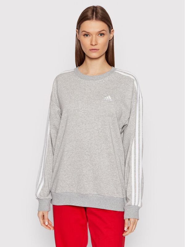 adidas adidas Суитшърт Essentials Studio HC9126 Сив Loose Fit