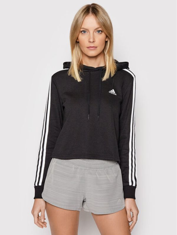 adidas adidas Суитшърт Essentias 3-Stripes GM5582 Черен Relaxed Fit