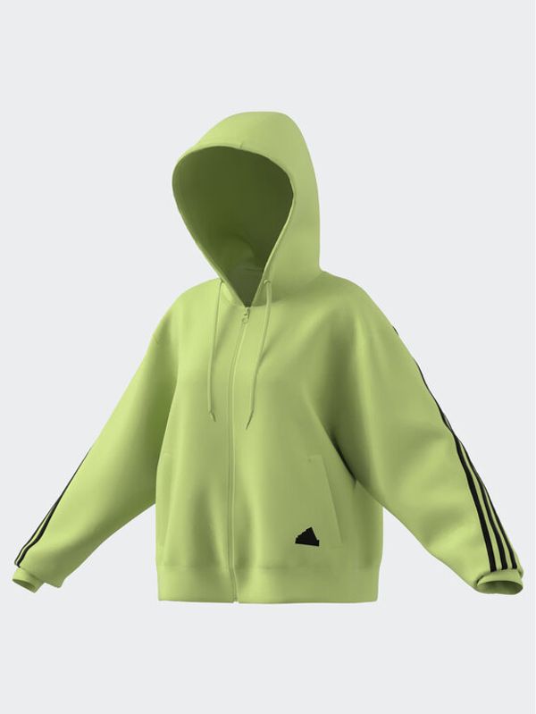 adidas adidas Суитшърт Future Icons 3-Stripes Full-Zip Hoodie IL3047 Зелен Loose Fit