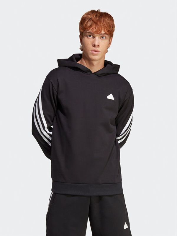 adidas adidas Суитшърт Future Icons 3-Stripes Hoodie IC6710 Черен Regular Fit