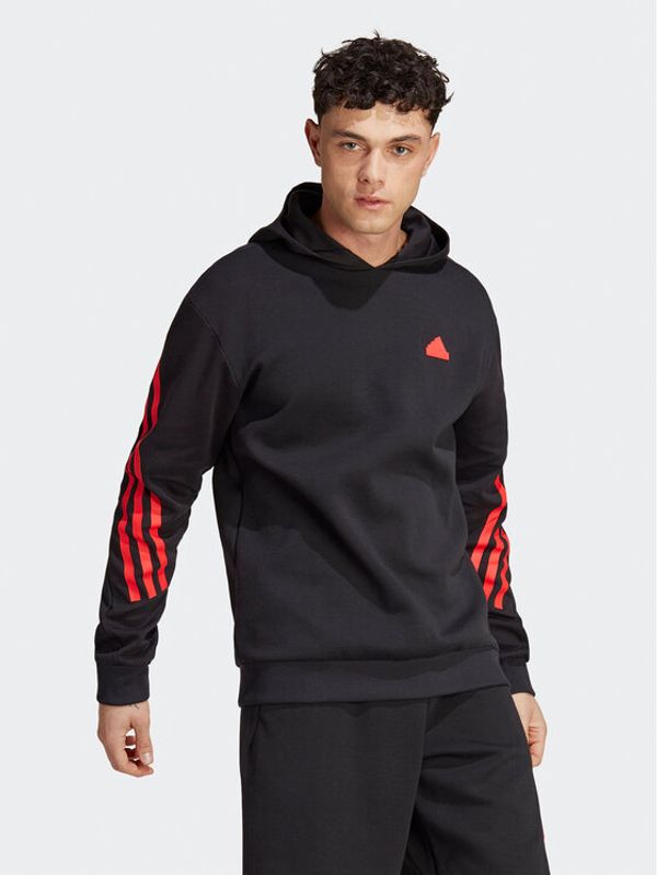 adidas adidas Суитшърт Future Icons 3-Stripes Hoodie IC6742 Черен Regular Fit