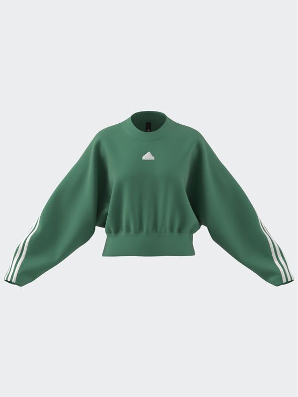 adidas adidas Суитшърт Future Icons 3-Stripes Sweatshirt IB8698 Зелен Loose Fit