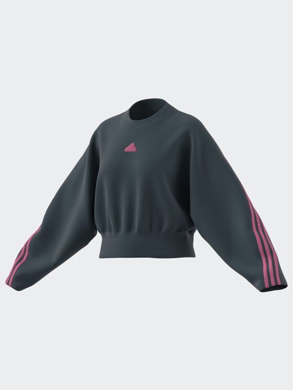 adidas adidas Суитшърт Future Icons 3-Stripes Sweatshirt IL3055 Електриков Loose Fit
