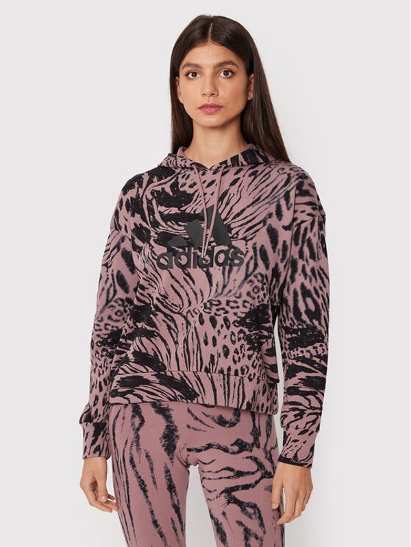 adidas adidas Суитшърт Future Icons Animal HC6352 Розов Relaxed Fit