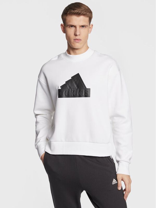 adidas adidas Суитшърт Future Icons Badge of Sport Crew Sweatshirt IC3741 Бял Regular Fit