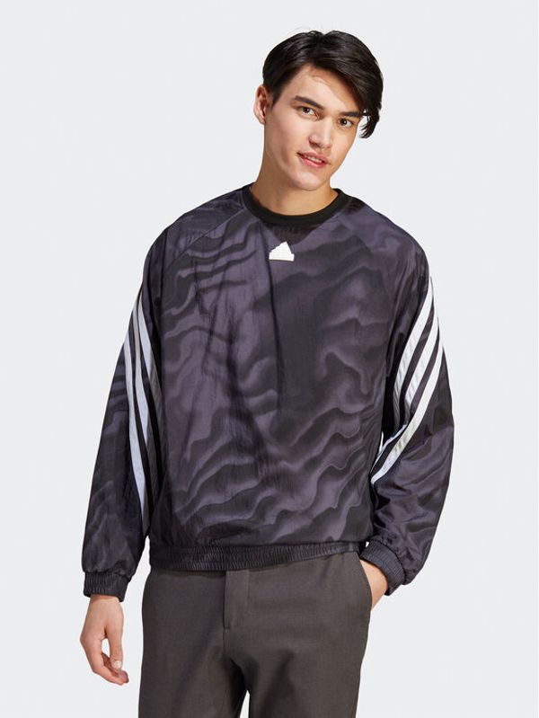 adidas adidas Суитшърт Future Icons Graphic Crew Sweatshirt IC8265 Черен Loose Fit