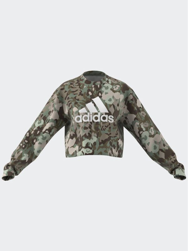 adidas adidas Суитшърт Graphic Sweatshirt IC0578 Зелен Loose Fit