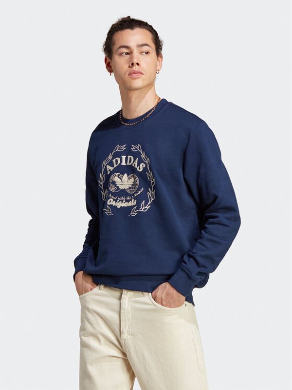 adidas adidas Суитшърт Graphics Archive Crew Sweatshirt IC5769 Син Regular Fit